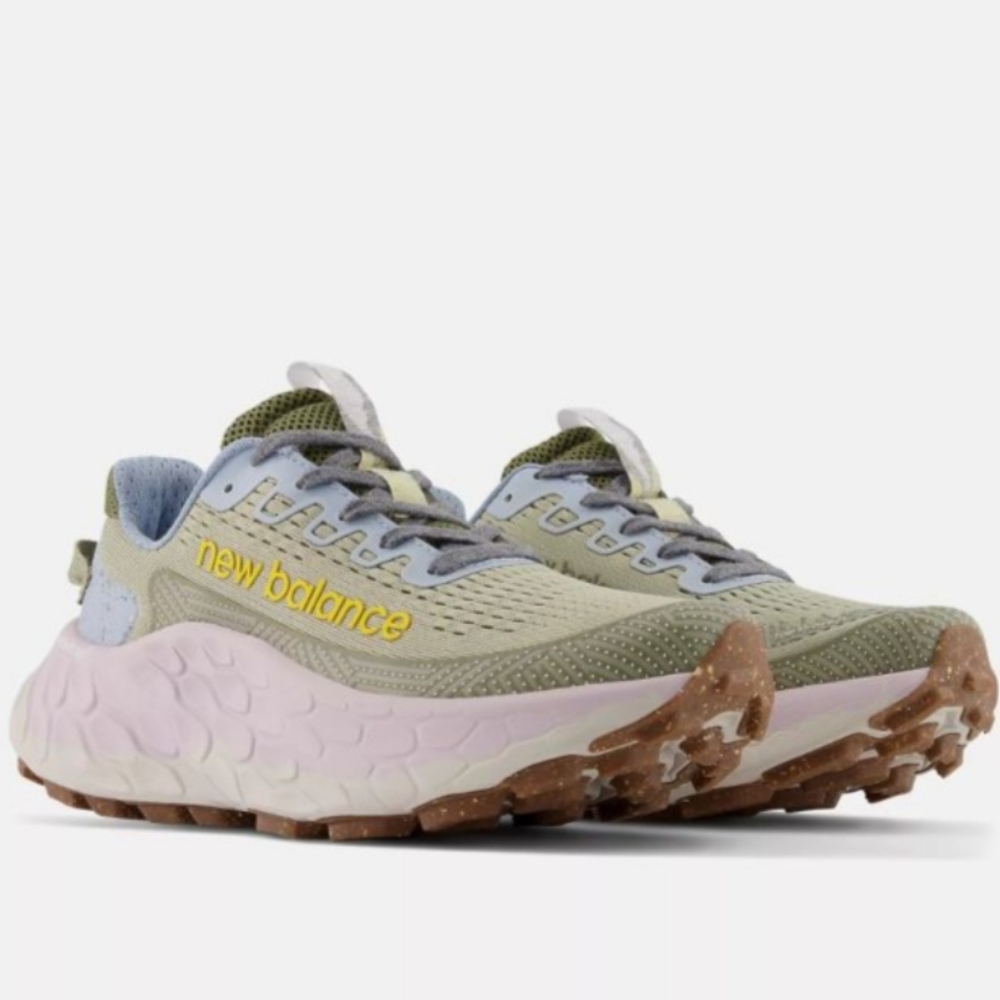 New Balance Olive Green Pink Yellow Trail Sneakers